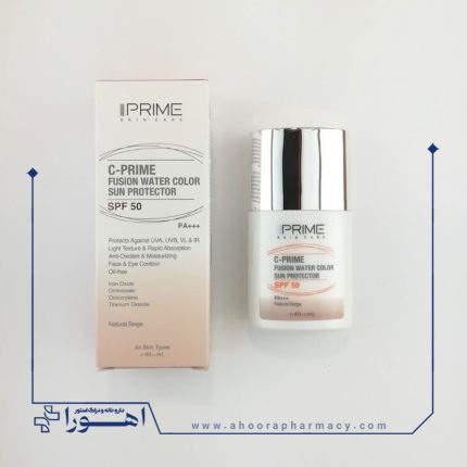فلوئید ضد آفتاب SPF50 رنگی بژ طبیعی حاوی ویتامین C فیوژن واتر حجم 40 میلی لیتر