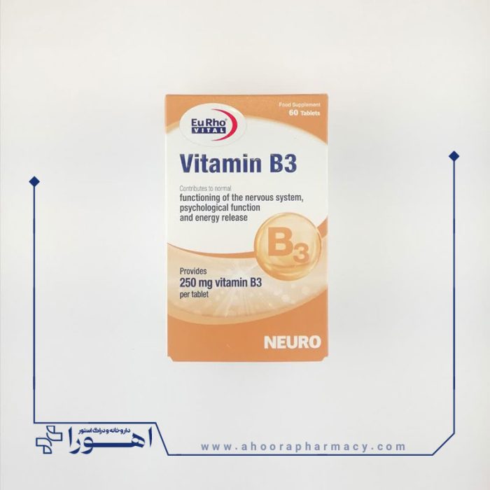 قرص ویتامین B3 250 میلی گرم یوروویتال 60 عدد