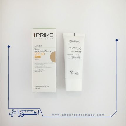 کرم ضد آفتاب رنگی فاقد چربی پرایم SPF60 بژ 40 میلی لیتر