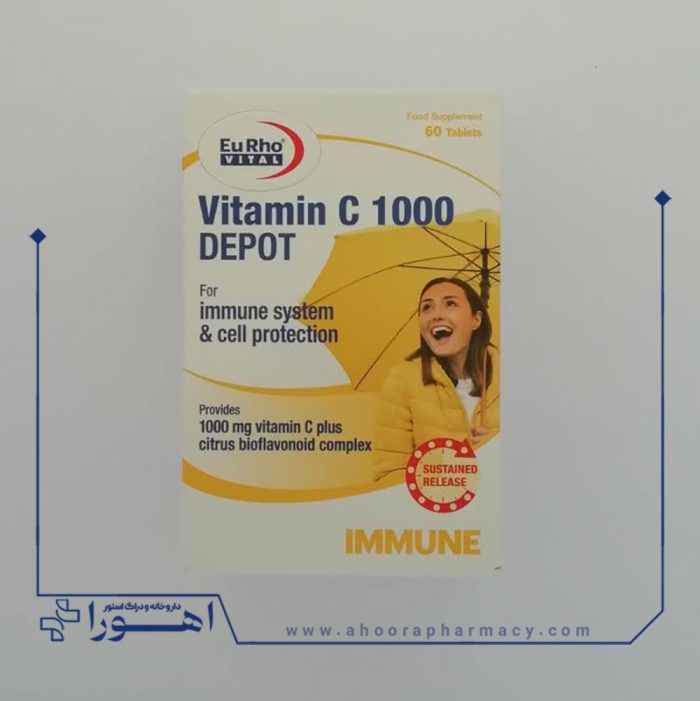 قرص ویتامین C 1000 میلی گرم دپو یوروویتال 60 عدد