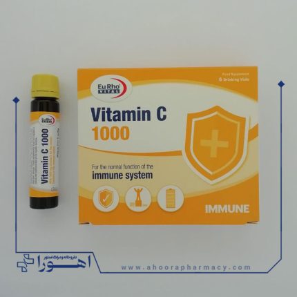 ویال خوراکی ویتامین سی 1000 میلی گرم یوروویتال 6 عدد