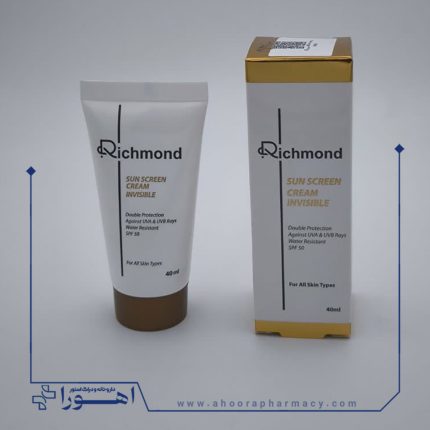 کرم ضد آفتاب SPF50 ریچموند بی رنگ مناسب انواع پوست