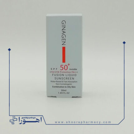 لیکوئید ضد آفتاب بی رنگ پوست چرب SPF50 ژیناژن 50 میلی لیتر